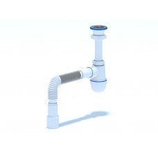 Сифон Ани 1.1/2"х40 с гибкой трубой 40х40/50