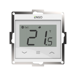 Терморегулятор провод., прогр., встр., с возм. подкл. вынос. датч., WI-FI, белый, в рамку 55х55 ENGO