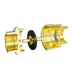 Клапан обратный пружинный латунный шток 1/2" в-в LD Pride Ру40 Tmax=100