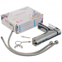 Смеситель умывальник MELODIA Waltz картридж 35мм низкий поворотн.аэратор, хром