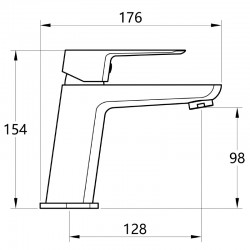 Смеситель умывальник MELODIA Samba картридж д.35мм низкий