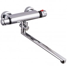 Смеситель ванна MELODIA Rock термостатический длинный излив 350мм б/акс. Хром