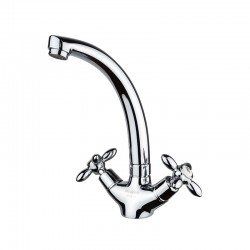 Смеситель кухня MELODIA Retro литой излив резина