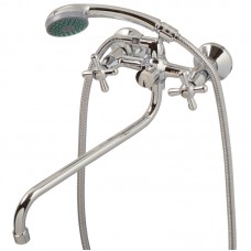 Смеситель ванна MELODIA Cross длинный излив керамика переключ.душа картридж 25мм