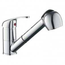 Смеситель кухня MELODIA Metallica картридж д.40мм вытяжной излив