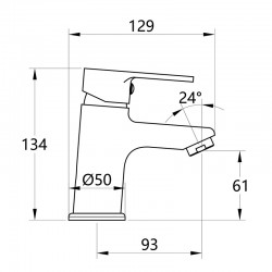 Смеситель умывальник MELODIA Aria картридж д.35мм низкий