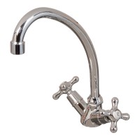 Смеситель кухня MELODIA Galateo крест керамика