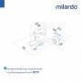 Cмеситель для ванны, глянцевый хром, Milardo Maks