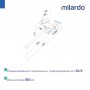 Cмеситель для ванны с длинным изливом, глянцевый хром, Milardo Maks