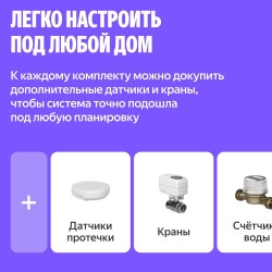 Умная система защиты от протечки воды Neptun, комплект базовый 1/2, умный дом с Алисой