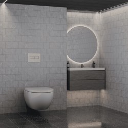 Панель смыва RIVO Touch lux Сатинированная сталь
