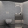 Панель смыва RIVO Touch lux Сатинированная сталь
