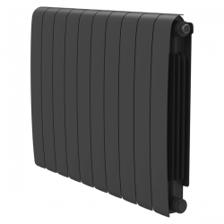 Дизайн-радиатор бимет. Royal Thermo Eclipse 500 x 90 Черный - 10 секц.