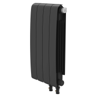 Дизайн-радиатор бимет. Royal Thermo Eclipse VR 500 x 90 Черный - 4 секц.(нижн. подкл.)