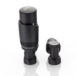 Комплект терморегулирующего оборудования для радиатора угловой 1/2 ", черный