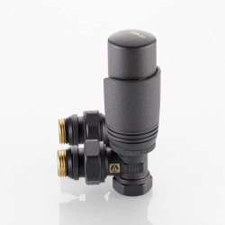 Комплект терморегулирующего оборудования для радиатора угловой 1/2 ", серый