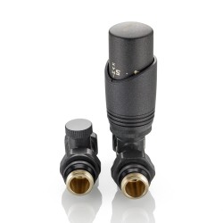 Комплект терморегулирующего оборудования для радиатора прямой 1/2 ", серый