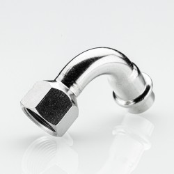 Отвод 90* с переходом на вн. р., нерж. сталь 35х1"