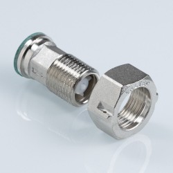 Полусгон с накидной гайкой, с обратным клапаном 1/2"