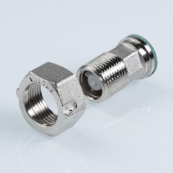 Полусгон с накидной гайкой, с обратным клапаном 1/2"