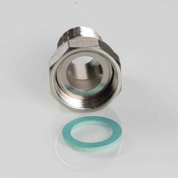 Полусгон прямой с накидной гайкой, 3/4"x1/2"