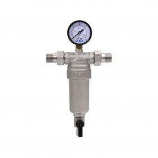 Фильтр самоочищающийся с манометром 1" для горячей воды VIEIR