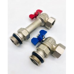 Комплект угловых кранов с разъемным соединением для коллекторной группы 1"