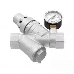 Редуктор давления с фильтром и манометром от 2 до 5 бар 3/4" VIEIR