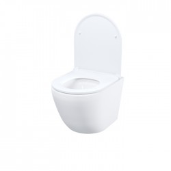 Унитаз подвесной Iddis Blanco Q, без ободка, сид. дюропласт, микролифт, EasyFix