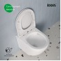 Унитаз подвесной Iddis Blanco Q, без ободка, сид. дюропласт, микролифт, EasyFix