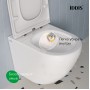 Унитаз подвесной Iddis Blanco Q, без ободка, сид. дюропласт, микролифт, EasyFix