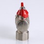 Кран шаровой BASE угловой с накидной гайкой 1/2" вн.-вн. (короткий)