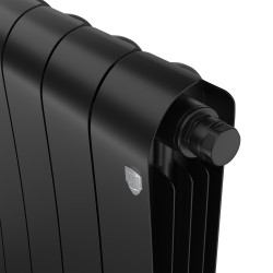 Дизайн-радиатор бимет. Royal Thermo Infinity Noir Sable VDR 500 x 100 - 8 секц.(нижн. подкл.)