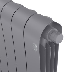 Дизайн-радиатор бимет. Royal Thermo Infinity Silver Satin VDR 500 x 100 - 12 секц.(нижн. подкл.)