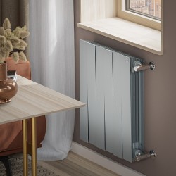 Дизайн-радиатор бимет. Royal Thermo PianoForte Silver Satin 500 x 100 - 6 секц.
